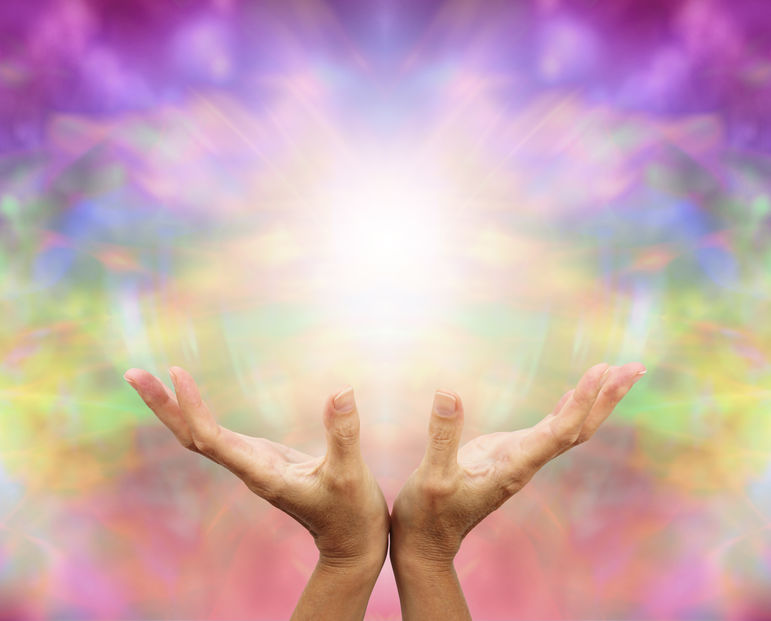 Reiki healing hands from 123RF